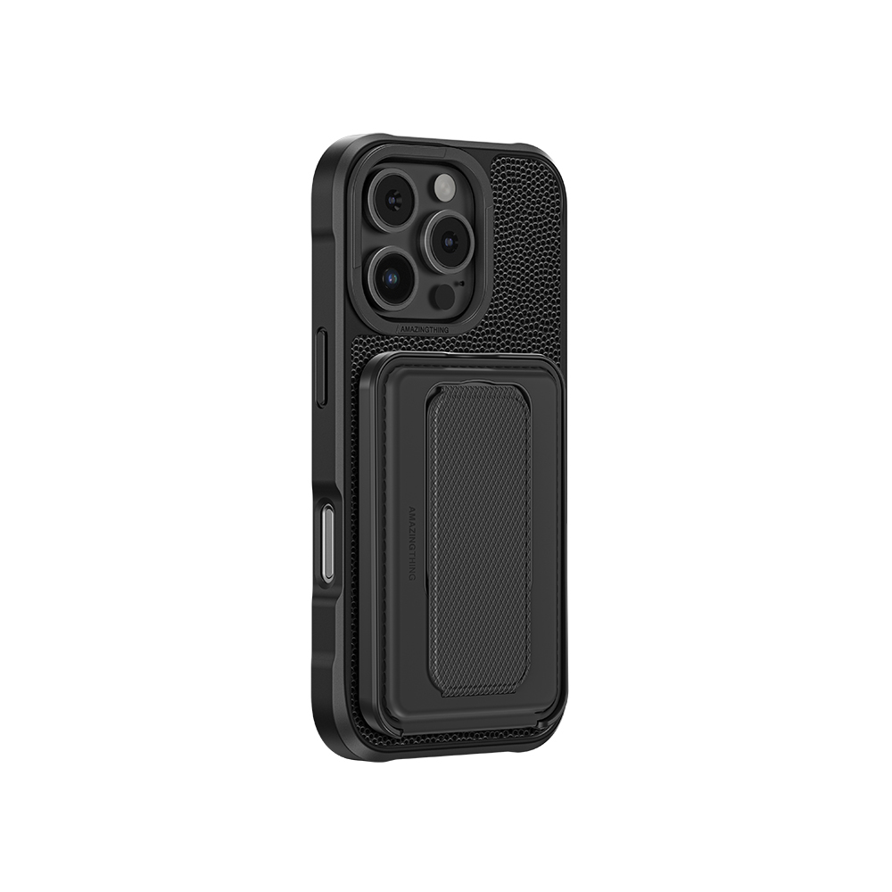 Apple iPhone 16 Pro Max Uyumlu Kılıf Magsafe Şarj Özellikli Standlı Kartlıklı Set Amazingthing Glamour Luxe Serisi Kapak - 1