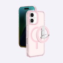 Apple iPhone 16 Uyumlu Kılıf Magsafe Şarj Özellikli Yüzük Standlı Amazingthing Titan Pro Serisi Kapak - 16