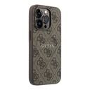 Apple iPhone 15 Pro Uyumlu Kılıf Guess Orjinal Lisanslı M-safe Kabartmalı 4G Desenli Yazı Logolu Kapak - 3