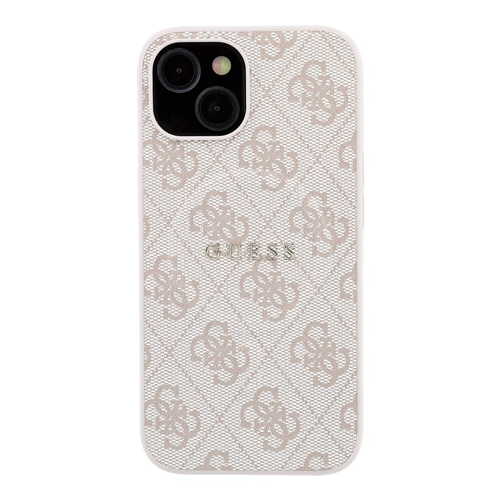 Apple iPhone 15 Uyumlu Kılıf Guess Orjinal Lisanslı M-safe Kabartmalı 4G Desenli Yazı Logolu Kapak - 2