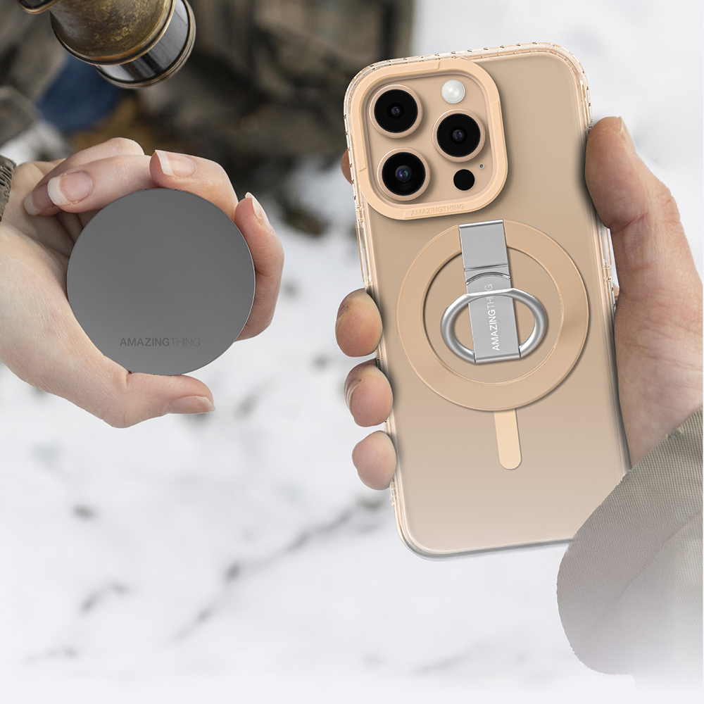 Apple iPhone 16 Pro Max Uyumlu Kılıf Magsafe Şarj Özellikli Yüzük Standlı Amazingthing Titan Pro Serisi Kapak - 8