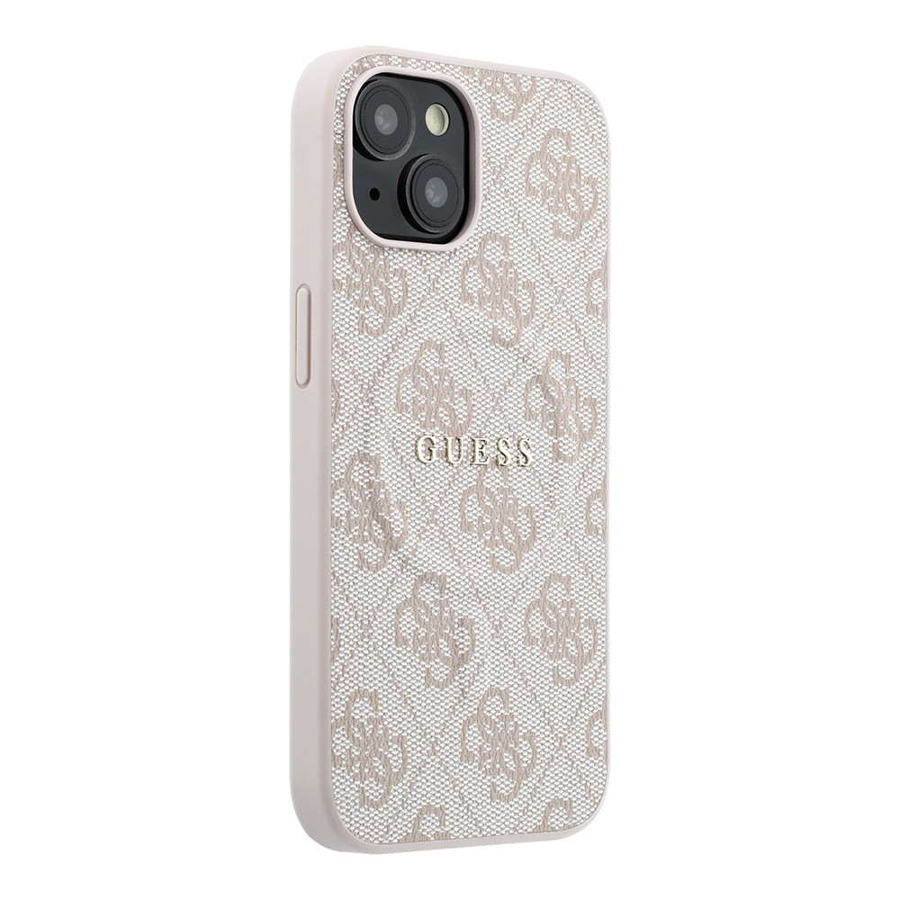 Apple iPhone 15 Uyumlu Kılıf Guess Orjinal Lisanslı M-safe Kabartmalı 4G Desenli Yazı Logolu Kapak - 3