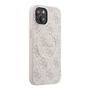 Apple iPhone 15 Uyumlu Kılıf Guess Orjinal Lisanslı M-safe Kabartmalı 4G Desenli Yazı Logolu Kapak - 3