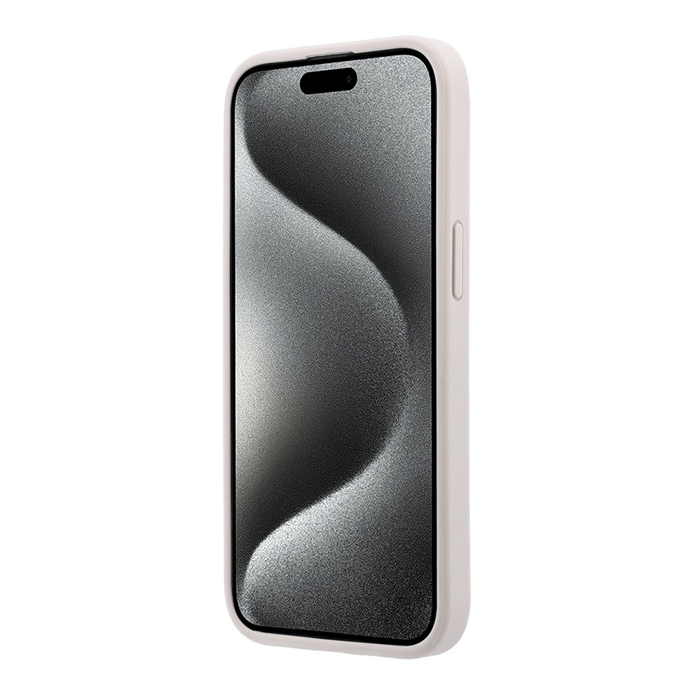 Apple iPhone 15 Uyumlu Kılıf Guess Orjinal Lisanslı M-safe Kabartmalı 4G Desenli Yazı Logolu Kapak - 4