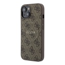 Apple iPhone 15 Uyumlu Kılıf Guess Orjinal Lisanslı M-safe Kabartmalı 4G Desenli Yazı Logolu Kapak - 1