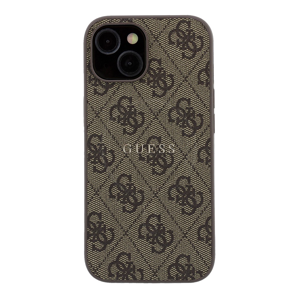 Apple iPhone 15 Uyumlu Kılıf Guess Orjinal Lisanslı M-safe Kabartmalı 4G Desenli Yazı Logolu Kapak - 2