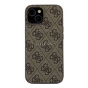 Apple iPhone 15 Uyumlu Kılıf Guess Orjinal Lisanslı M-safe Kabartmalı 4G Desenli Yazı Logolu Kapak - 2