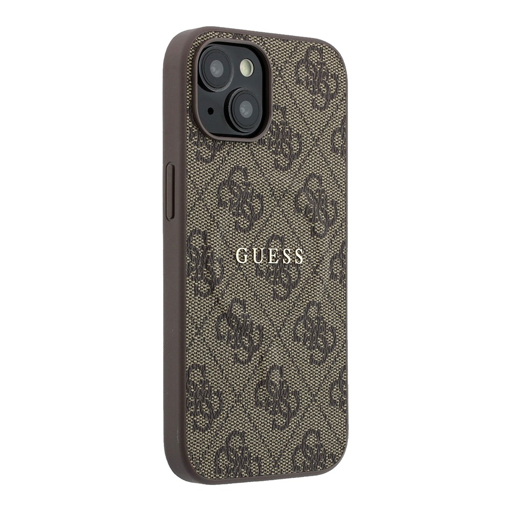 Apple iPhone 15 Uyumlu Kılıf Guess Orjinal Lisanslı M-safe Kabartmalı 4G Desenli Yazı Logolu Kapak - 3