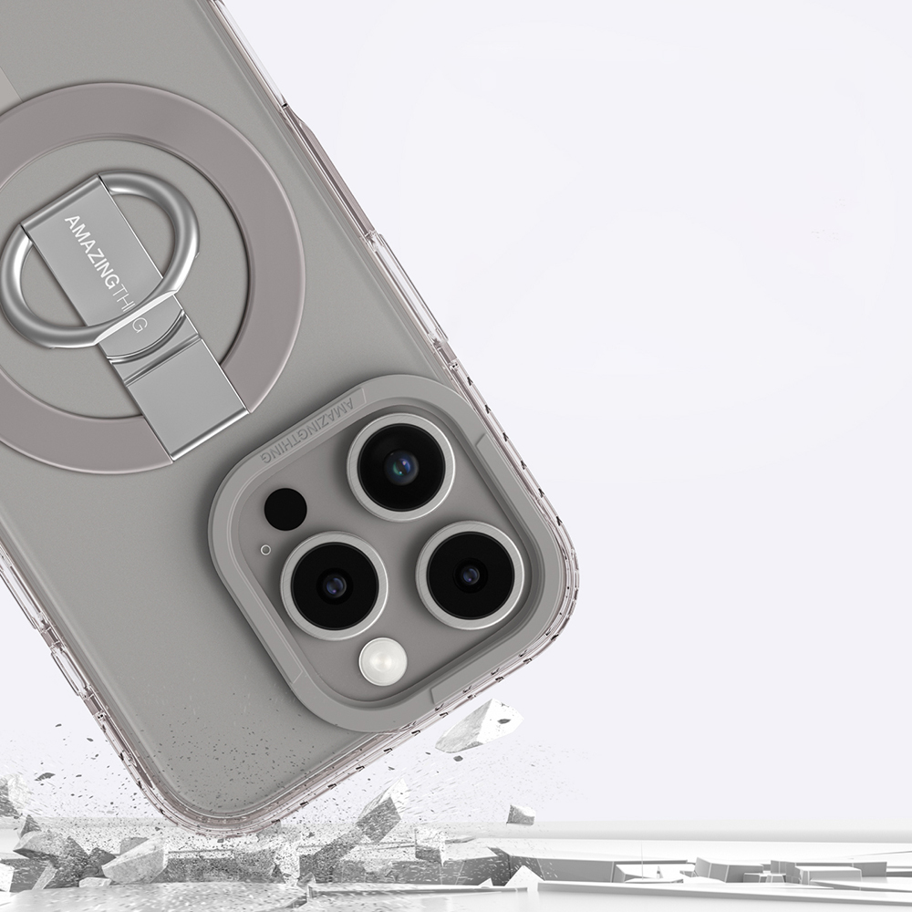 Apple iPhone 16 Pro Max Uyumlu Kılıf Magsafe Şarj Özellikli Yüzük Standlı Amazingthing Titan Pro Serisi Kapak - 21