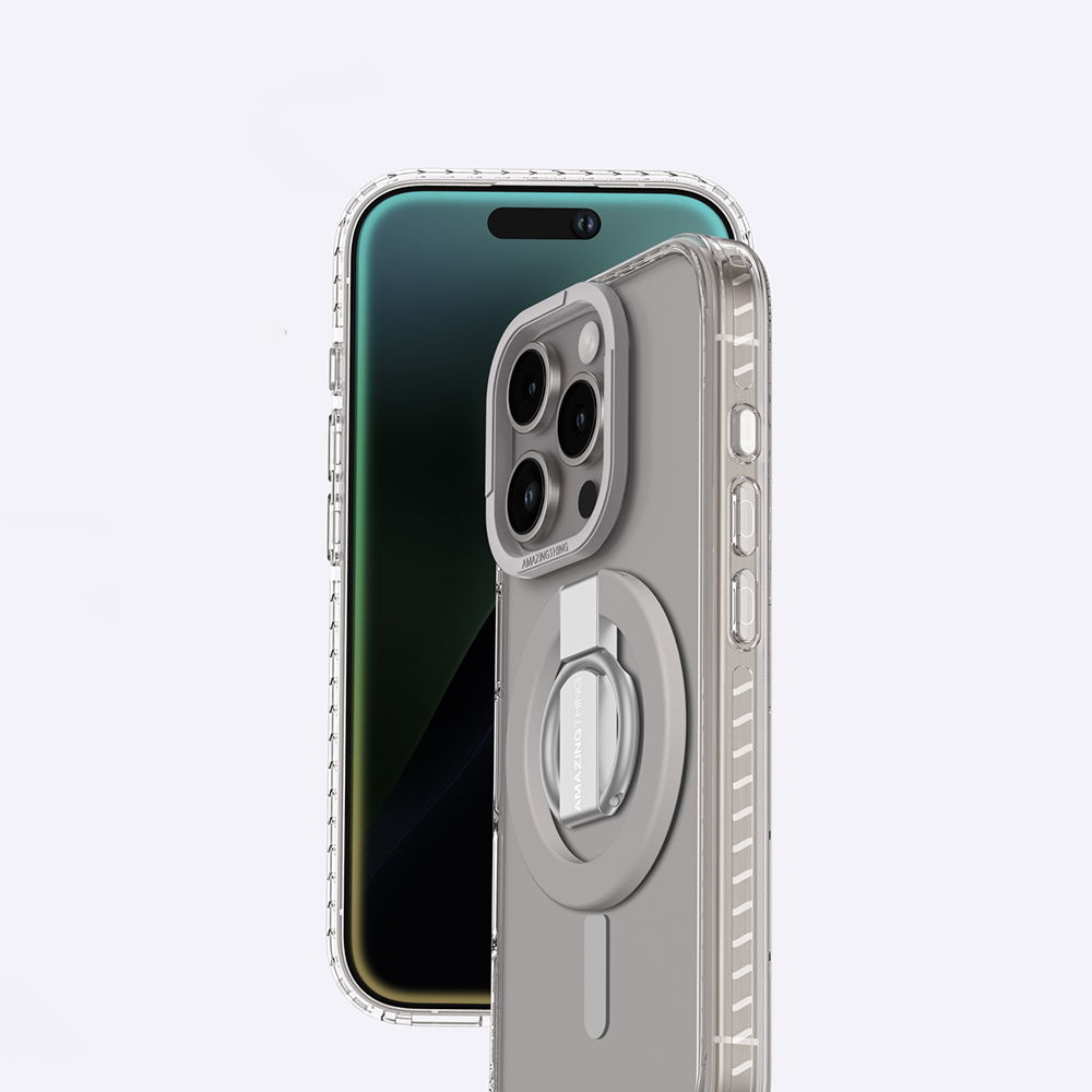 Apple iPhone 16 Pro Max Uyumlu Kılıf Magsafe Şarj Özellikli Yüzük Standlı Amazingthing Titan Pro Serisi Kapak - 23
