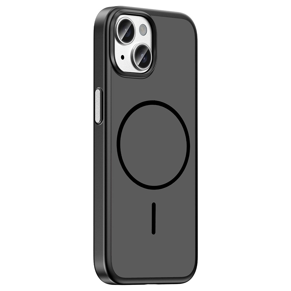 Apple iPhone 15 Uyumlu Kılıf M-Safe Şarj Özellikli Zore Lora PC Kapak - 1