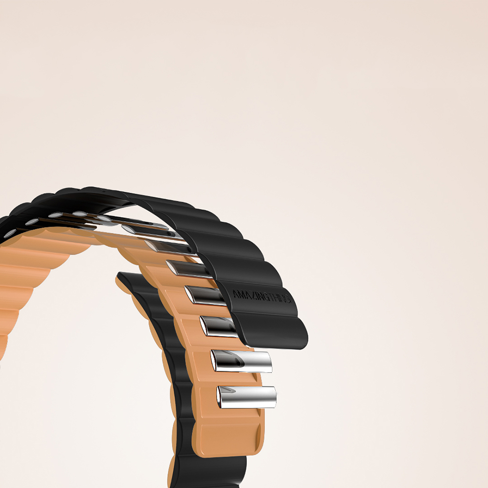 Apple Watch 7 45mm Uyumlu Amazingthing Smoothie Mag Magnetik Tak Çıkar Silikon Strap Kayış - 8
