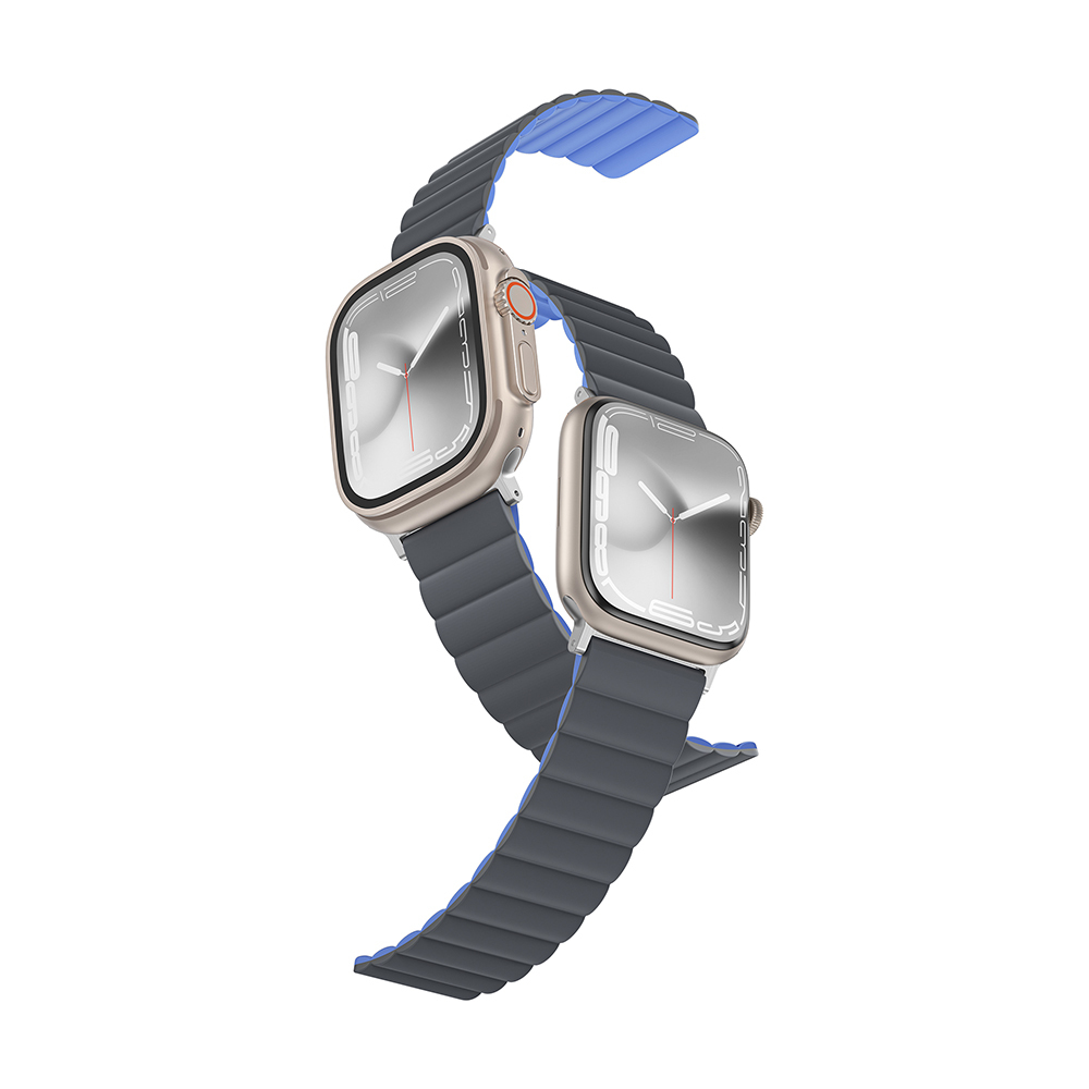 Apple Watch 7 45mm Uyumlu Amazingthing Smoothie Mag Magnetik Tak Çıkar Silikon Strap Kayış - 13