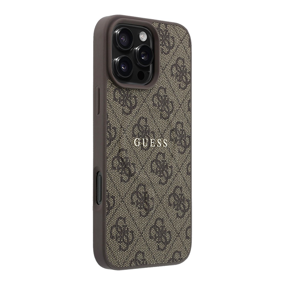 Apple iPhone 16 Pro Max Uyumlu Kılıf Guess Orjinal Lisanslı M-safe Kabartmalı 4G Desenli Yazı Logolu Kapak - 3