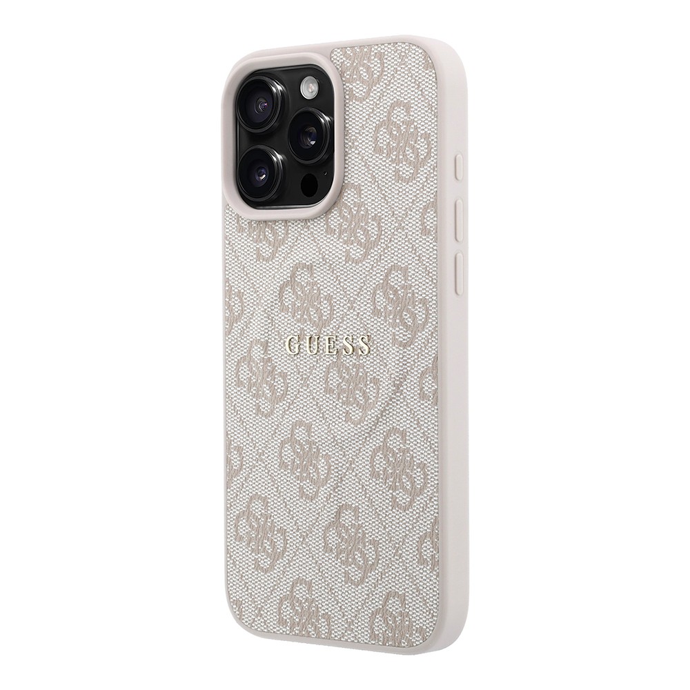 Apple iPhone 16 Pro Max Uyumlu Kılıf Guess Orjinal Lisanslı M-safe Kabartmalı 4G Desenli Yazı Logolu Kapak - 1