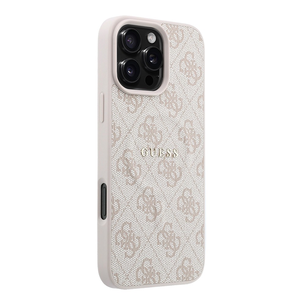 Apple iPhone 16 Pro Max Uyumlu Kılıf Guess Orjinal Lisanslı M-safe Kabartmalı 4G Desenli Yazı Logolu Kapak - 3
