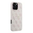 Apple iPhone 16 Pro Max Uyumlu Kılıf Guess Orjinal Lisanslı M-safe Kabartmalı 4G Desenli Yazı Logolu Kapak - 3