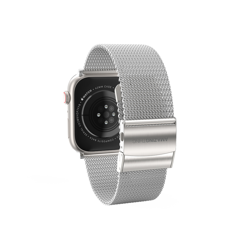 Apple Watch 10 42mm Amazingthing Titan Metal Hasır Kordon - 4