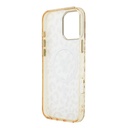 Apple iPhone 16 Pro Max Uyumlu Kılıf Guess Orjinal Lisanslı M-safe Şarj Özellikli Üçgen Logolu Simli Leopar Desenli Kapak - 1