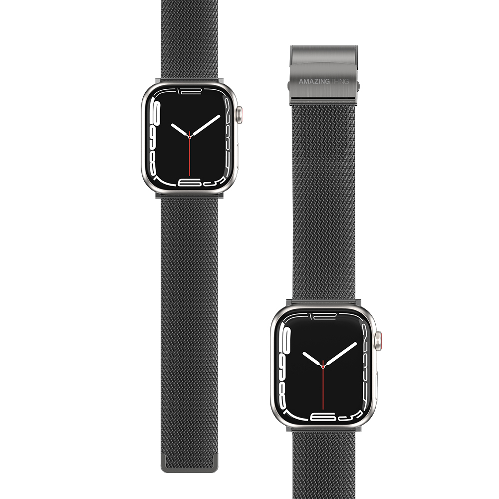 Apple Watch 10 42mm Amazingthing Titan Metal Hasır Kordon - 10