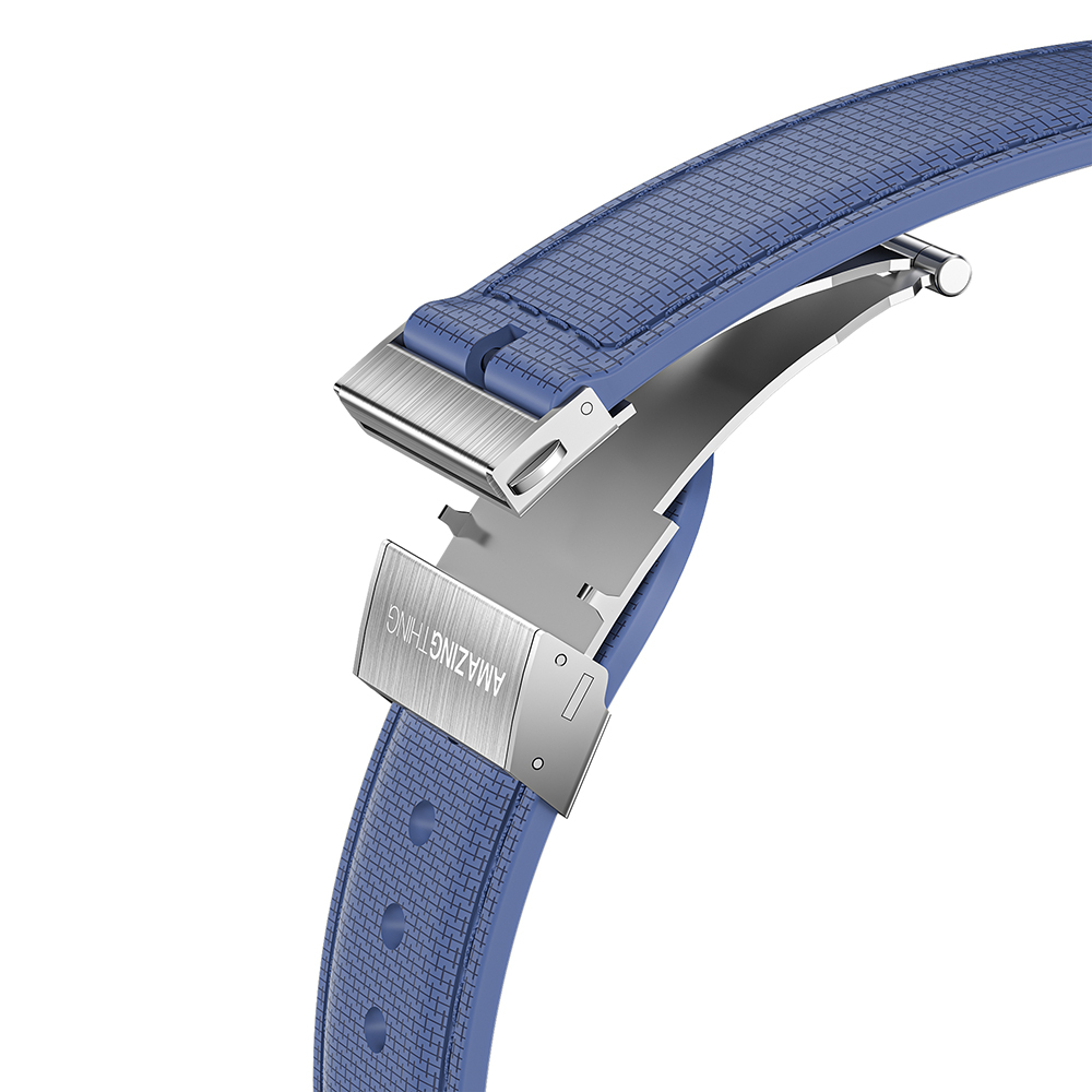 Apple Watch Ultra 49mm Uyumlu Amazingthing Titan Swift Deri Dokulu Silikon Kordon - 16
