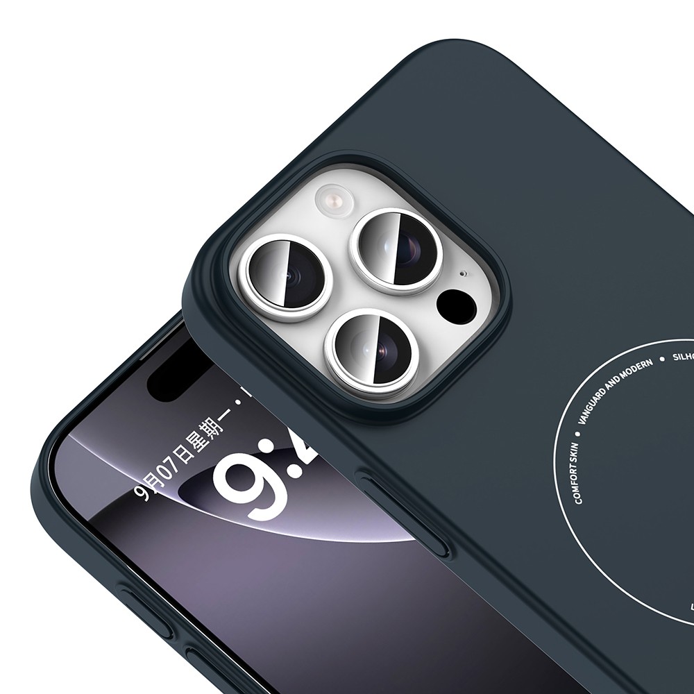 Apple iPhone 16 Pro Uyumlu Kılıf M-Safe Şarj Özellikli Kamera Korumalı Zore Elio Sert PC Kapak - 2