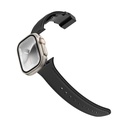 Apple Watch 10 46mm Amazingthing Titan Swift Deri Dokulu Silikon Kordon - 8