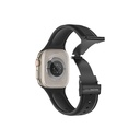 Apple Watch 10 46mm Amazingthing Titan Swift Deri Dokulu Silikon Kordon - 9