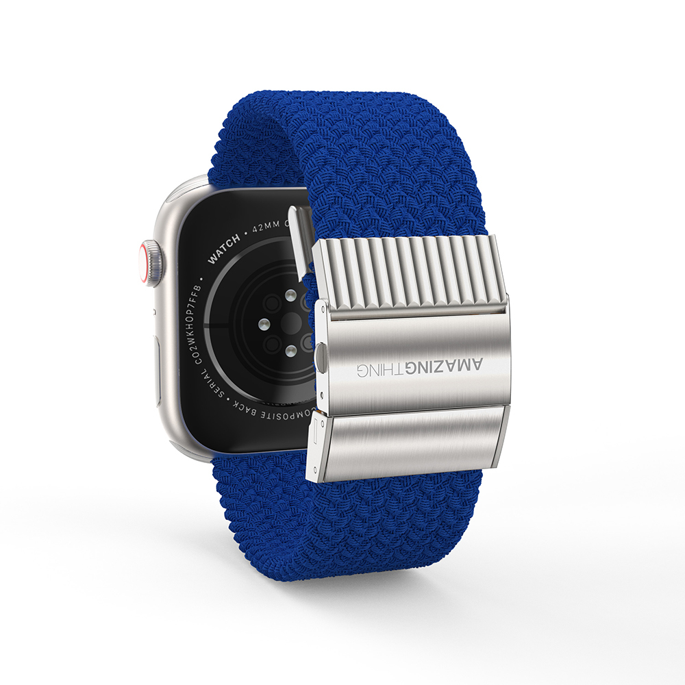 Apple Watch 7 41mm Uyumlu Amazingthing Titan Weave Örgü Sport Kordon - 9