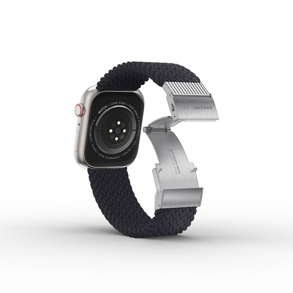 Apple Watch 7 41mm Uyumlu Amazingthing Titan Weave Örgü Sport Kordon - 16