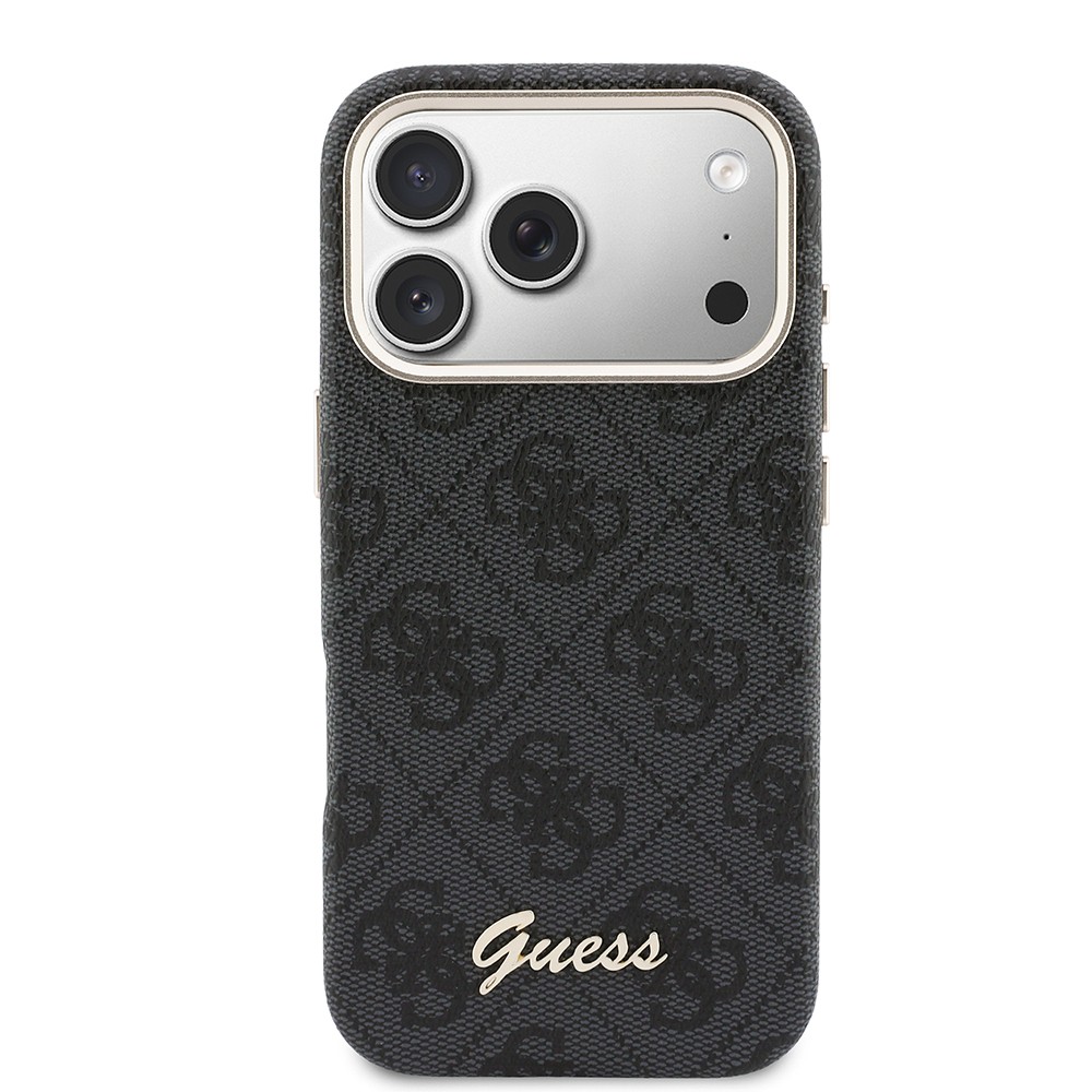 Apple iPhone 17 Pro Max Uyumlu Kılıf Guess Orjinal Lisanslı M-safe Şarj Özellikli Script Yazı Logolu 4G Desenli Kapak - 2