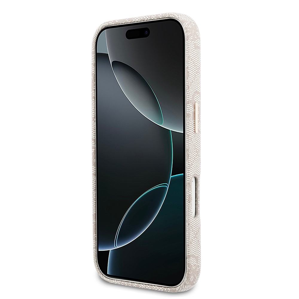 Apple iPhone 17 Pro Max Uyumlu Kılıf Guess Orjinal Lisanslı M-safe Şarj Özellikli Script Yazı Logolu 4G Desenli Kapak - 4