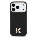 Apple iPhone 17 Pro Max Uyumlu Kılıf Karl Lagerfeld Orjinal Lisanslı M-safe Şarj Özellikli Gold Kamera Çerçeveli KHEAD Metal Logolu PU Deri Kapak - 2