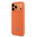 Apple iPhone 17 Pro Max Uyumlu Kılıf Lacoste Orjinal Lisanslı M-safe Şarj Özellikli PU Pike Desenli Metal Logolu Kapak - 1