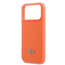 Apple iPhone 17 Pro Max Uyumlu Kılıf Lacoste Orjinal Lisanslı M-safe Şarj Özellikli PU Pike Desenli Metal Logolu Kapak - 5