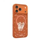 Apple iPhone 17 Pro Max Uyumlu Kılıf M-safe Şarj Özellikli 3D Baskılı Tasarım Mutural The Cat Serisi Kapak - 6