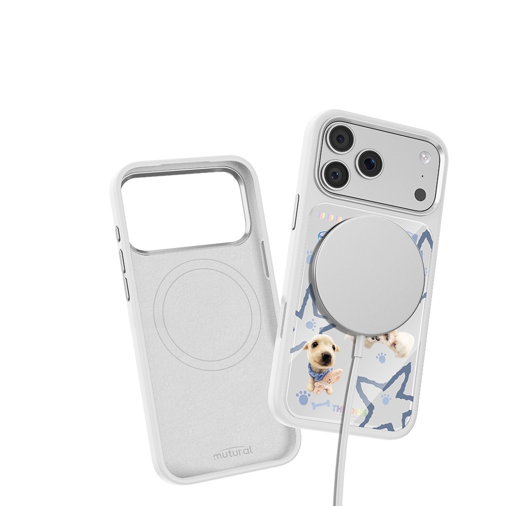 Apple iPhone 17 Pro Max Uyumlu Kılıf M-safe Şarj Özellikli 3D Baskılı Tasarım Mutural The Dog Serisi Kapak - 6