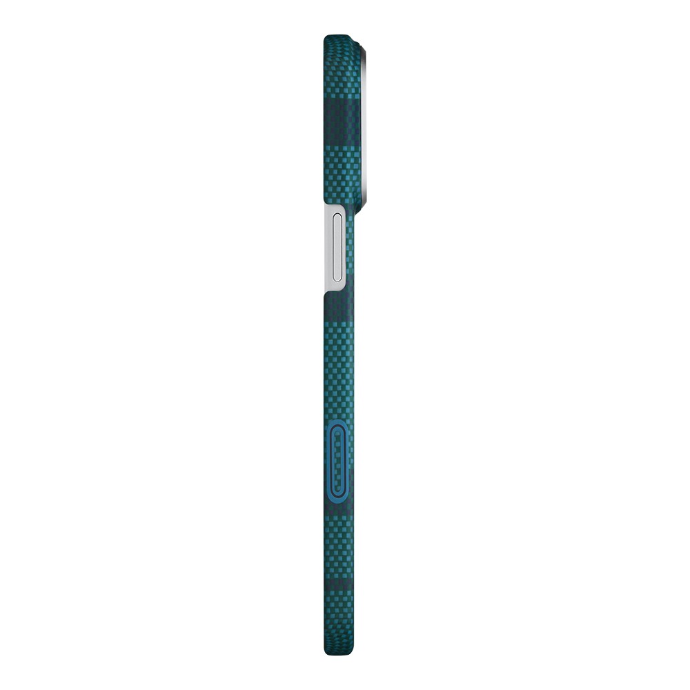 Apple iPhone 17 Pro Max Uyumlu Kılıf M-safe Şarj Özellikli Aramid Fiber Pitaka Flora in Grid Serisi Kapak - 5