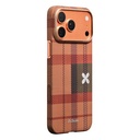 Apple iPhone 17 Pro Max Uyumlu Kılıf M-safe Şarj Özellikli Aramid Fiber Pitaka Flora in Grid Serisi Kapak - 1