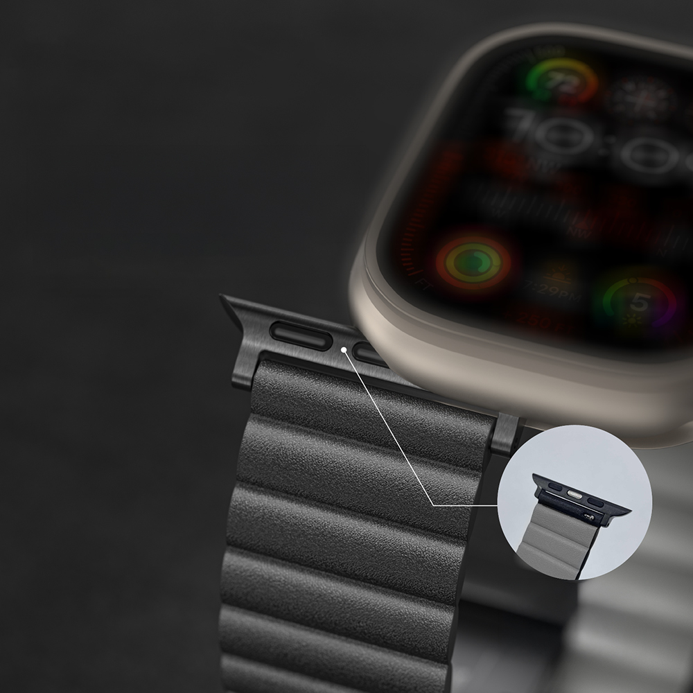 Apple Watch Serisi Uyumlu Amazing Thing Glamour Sense Deri Kordon - 14
