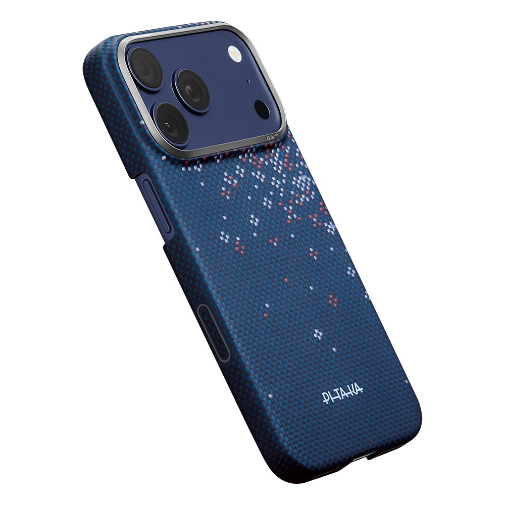 Apple iPhone 17 Pro Max Uyumlu Kılıf M-safe Şarj Özellikli Aramid Fiber Pitaka Sakura Hours Serisi Kapak - 2