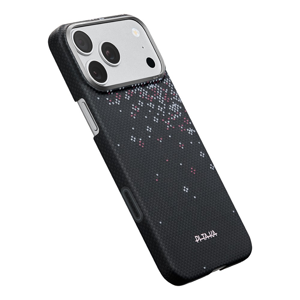 Apple iPhone 17 Pro Max Uyumlu Kılıf M-safe Şarj Özellikli Aramid Fiber Pitaka Sakura Hours Serisi Kapak - 4