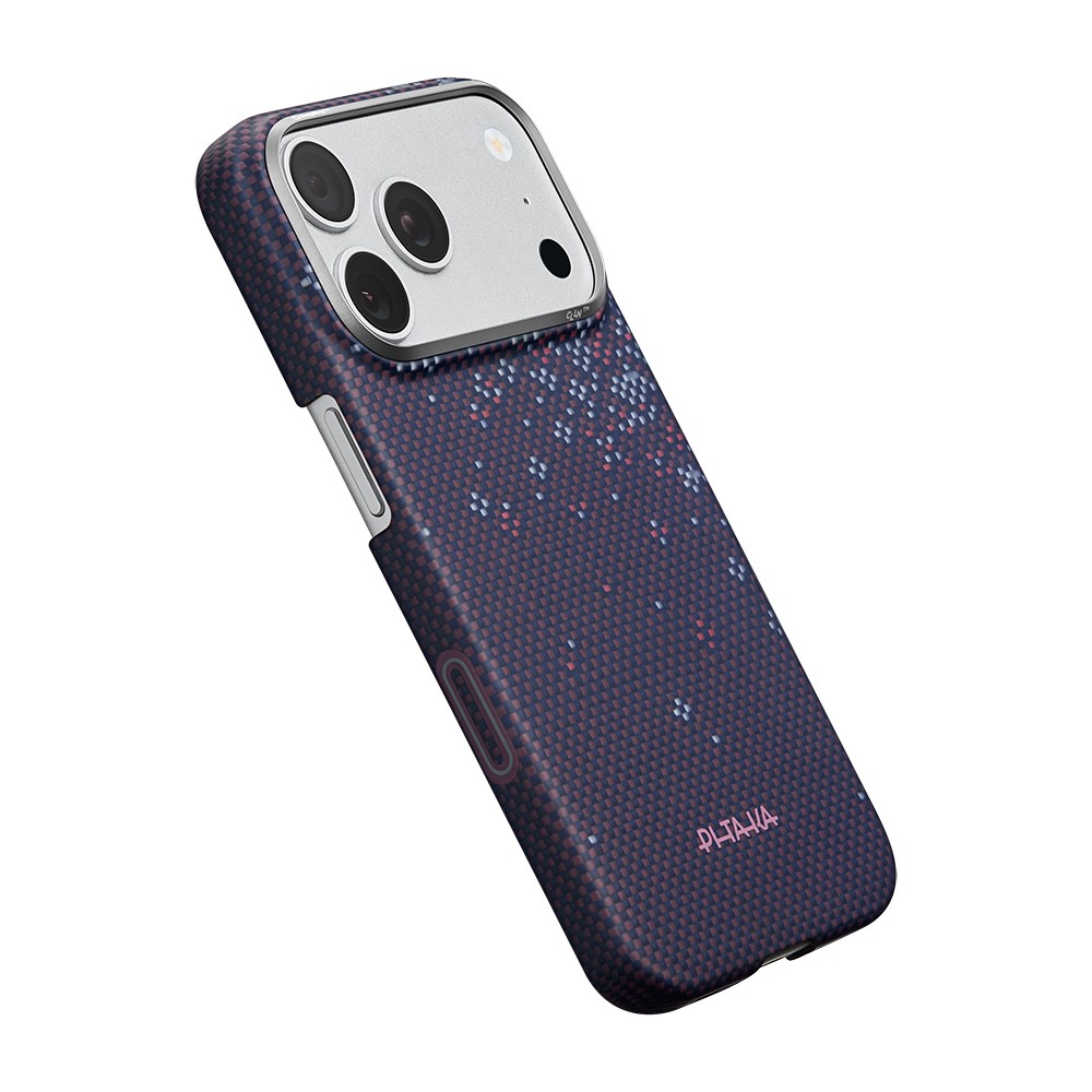 Apple iPhone 17 Pro Max Uyumlu Kılıf M-safe Şarj Özellikli Aramid Fiber Pitaka Sakura Hours Serisi Kapak - 3