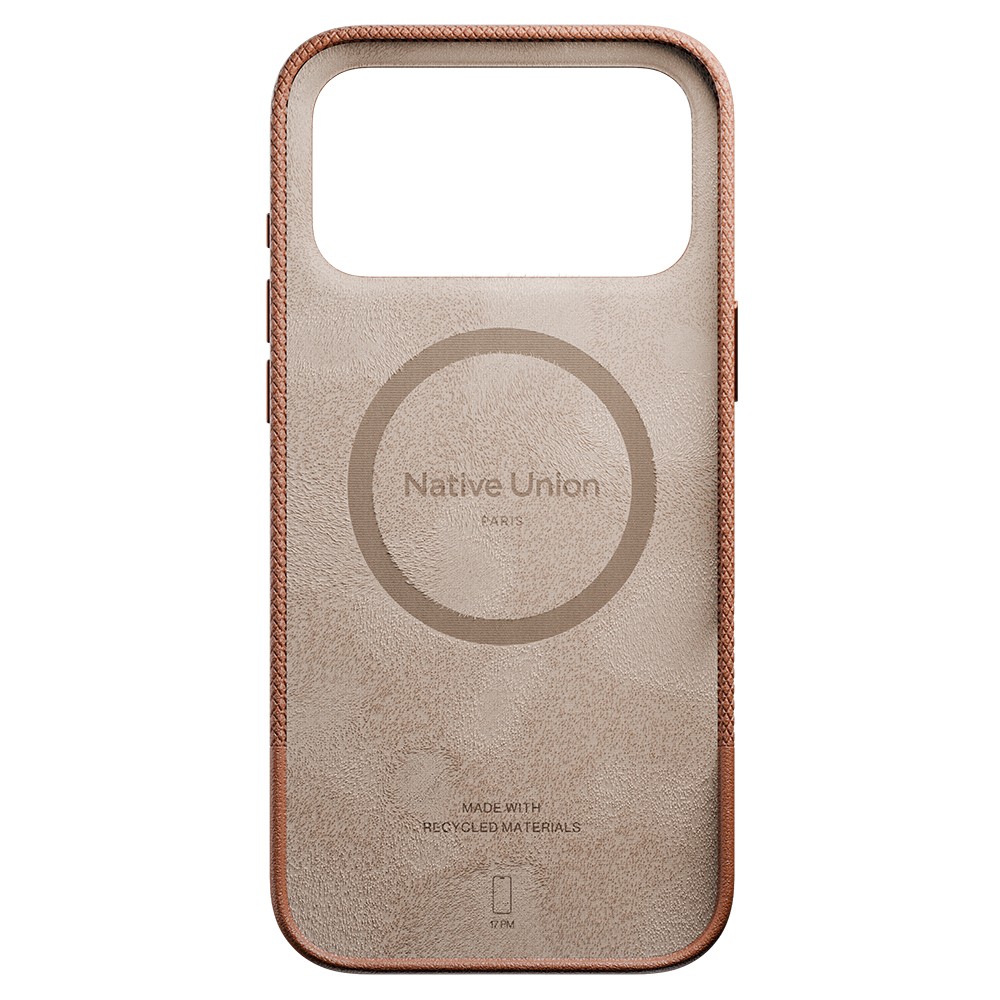 Apple iPhone 17 Pro Max Uyumlu Kılıf M-safe Şarj Özellikli Deri Dokulu Native Union RE Classic Serisi Kapak - 2