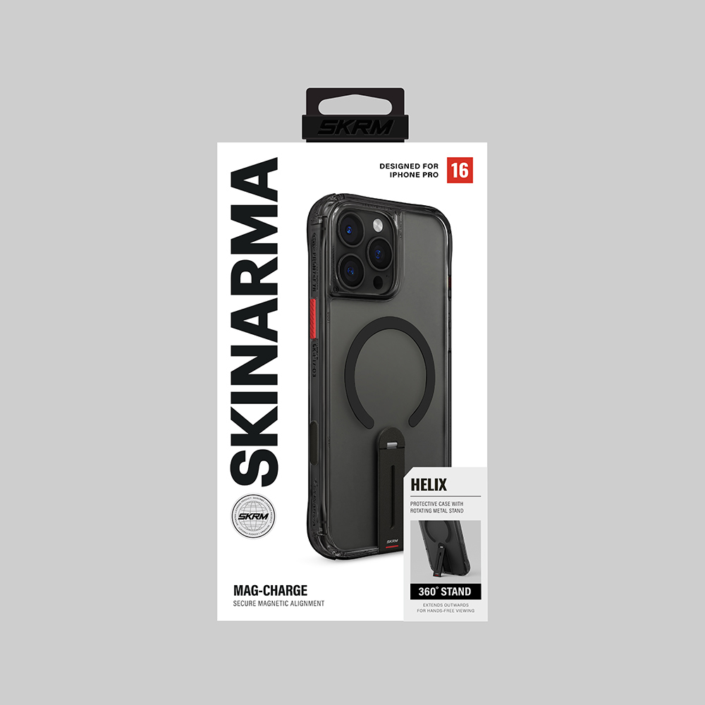 Apple iPhone 16 Pro Max Uyumlu Kılıf Magsafe Şarj Özellikli 360° Dönebilen Standlı Skinarma Helix Kapak - 14