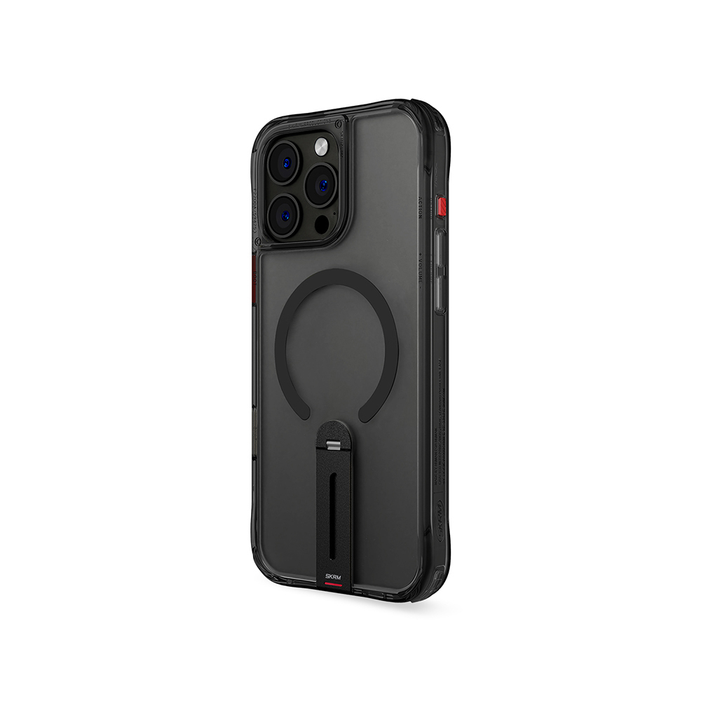 Apple iPhone 16 Pro Uyumlu Kılıf Magsafe Şarj Özellikli 360° Dönebilen Standlı Skinarma Helix Kapak - 1