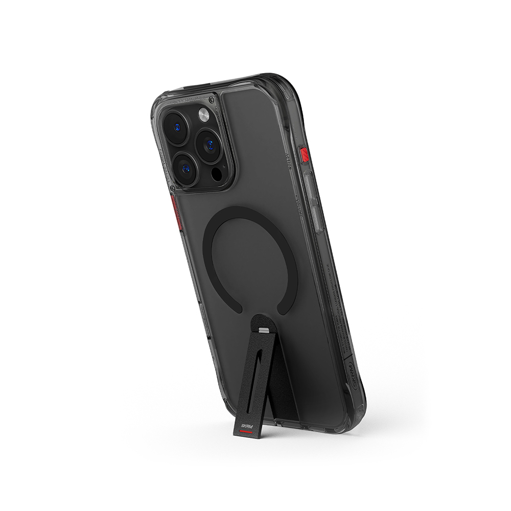 Apple iPhone 16 Pro Uyumlu Kılıf Magsafe Şarj Özellikli 360° Dönebilen Standlı Skinarma Helix Kapak - 3