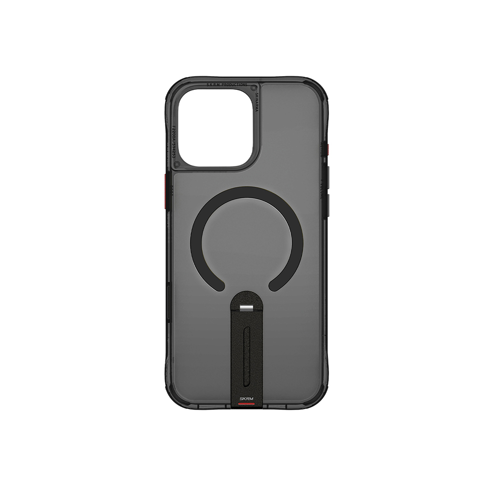 Apple iPhone 16 Pro Uyumlu Kılıf Magsafe Şarj Özellikli 360° Dönebilen Standlı Skinarma Helix Kapak - 4