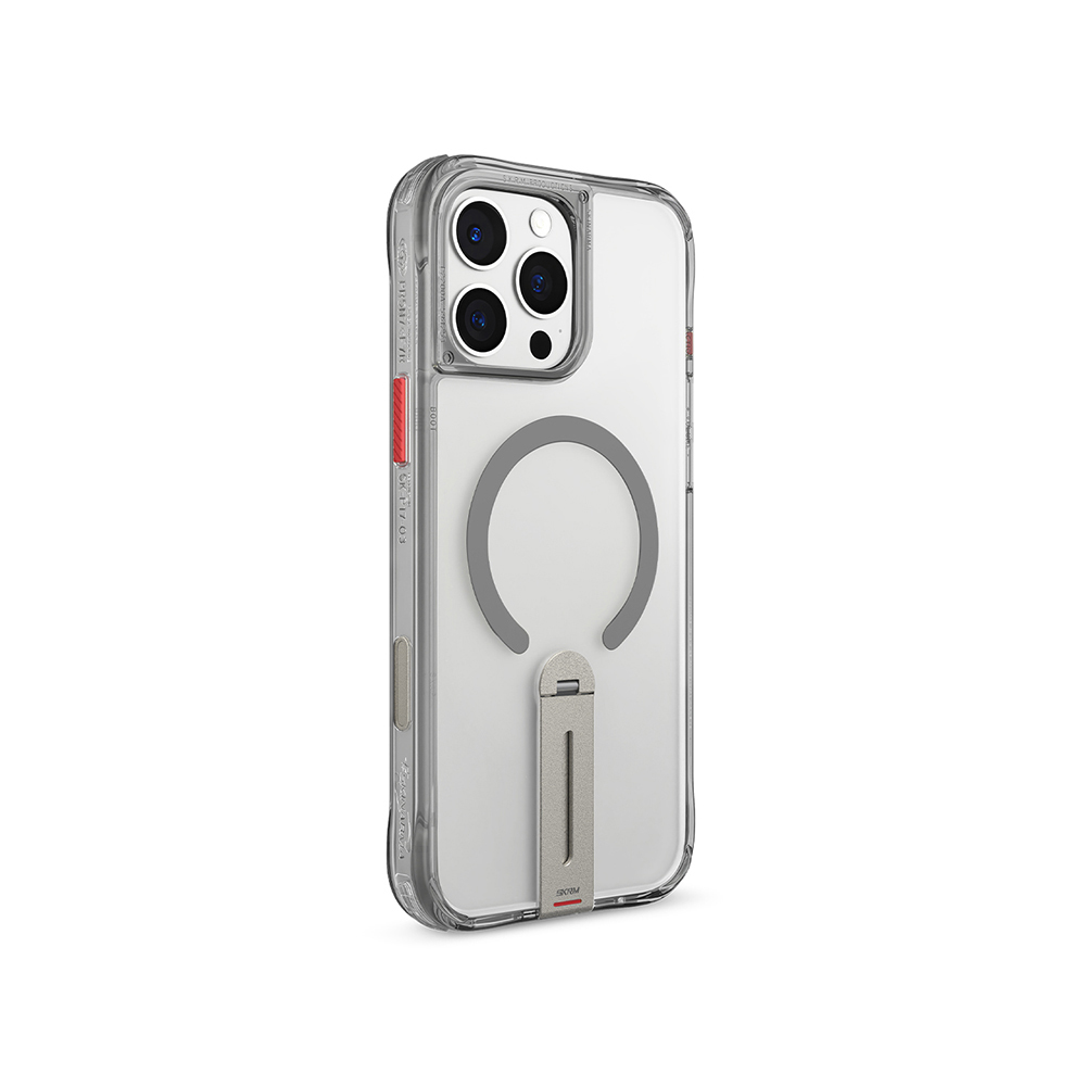 Apple iPhone 16 Pro Uyumlu Kılıf Magsafe Şarj Özellikli 360° Dönebilen Standlı Skinarma Helix Kapak - 6