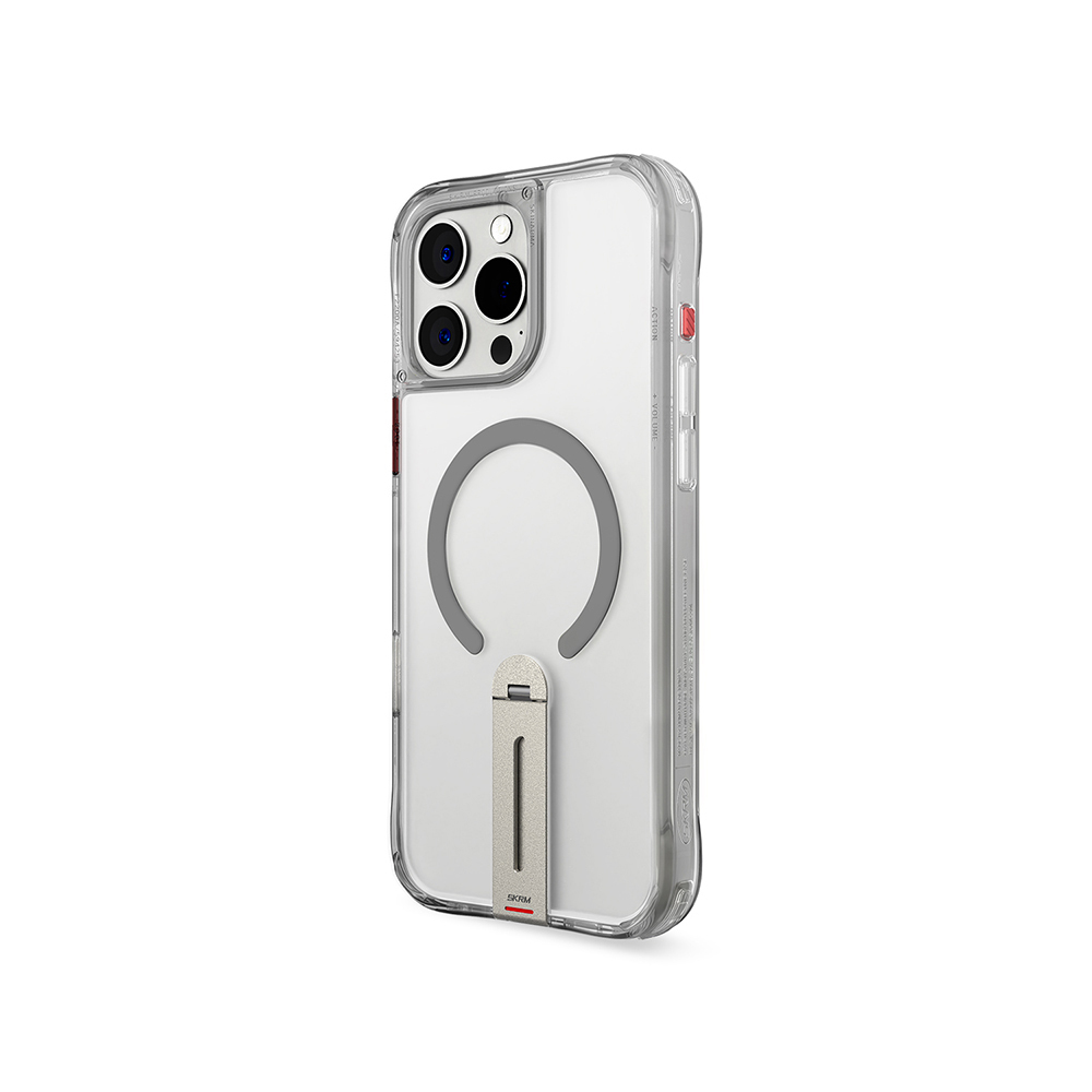 Apple iPhone 16 Pro Uyumlu Kılıf Magsafe Şarj Özellikli 360° Dönebilen Standlı Skinarma Helix Kapak - 8